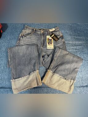 Rewash Light Blue Relaxed Wide-Leg Men’s Jeans
